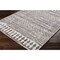Grey-Ivory Polypropylene Chevron Area Rug 5x7 Soft Durable Design